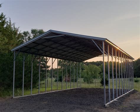 metal frame 20' tall carport